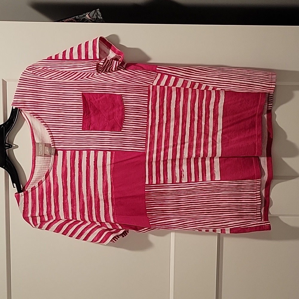 Chicos Pink Stripped Tee